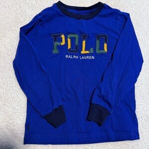 Polo by Ralph Lauren Blue Long Sleeve Tee, Size 4